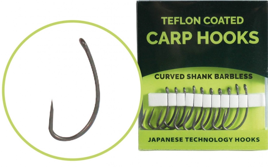ZFISH teflonové háčky Curved Shank Barbless - vel. 6